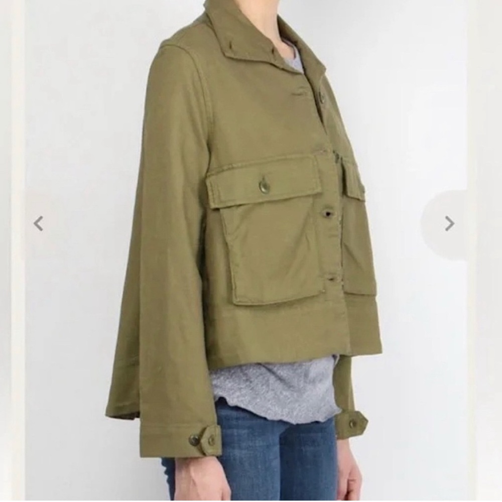 THE GREAT. Swingy Army Green Women's Jacket- 2
